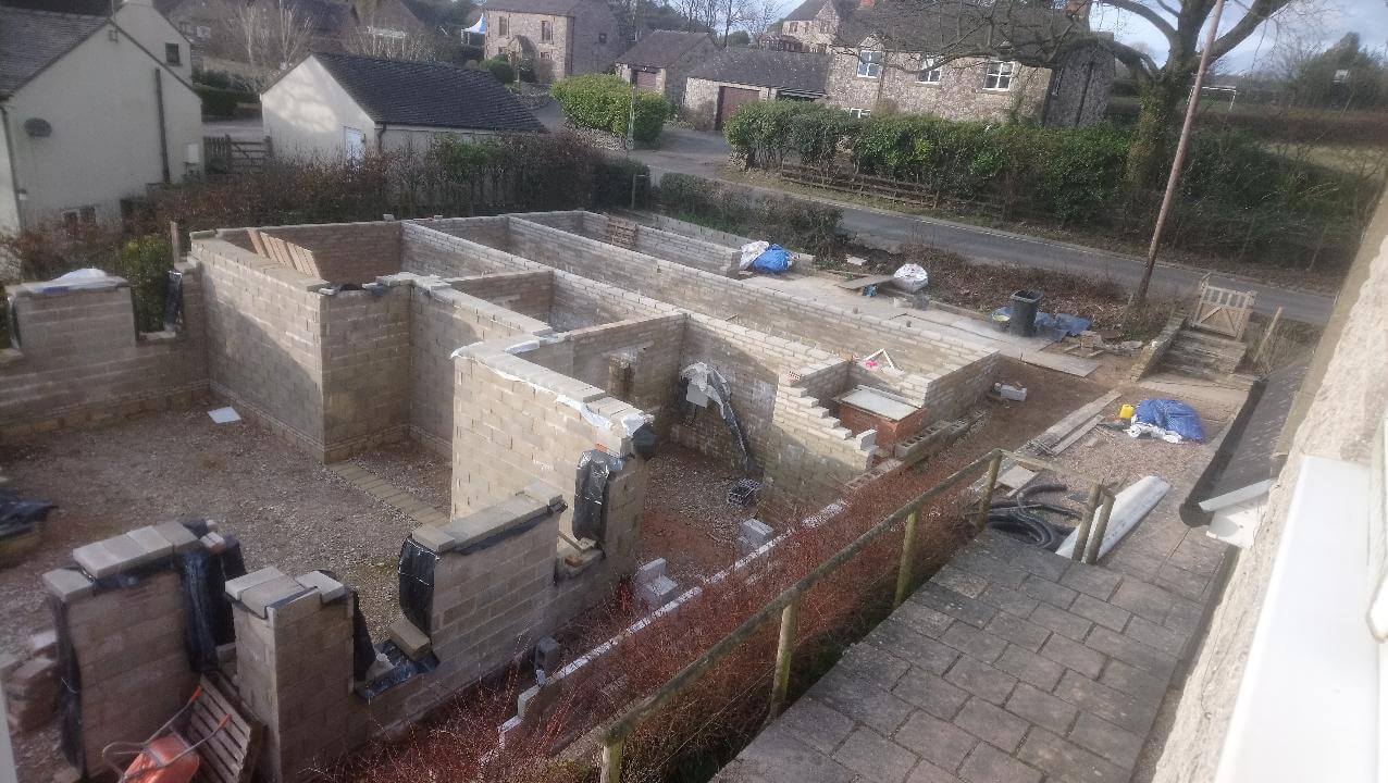 Start building up supporting walls